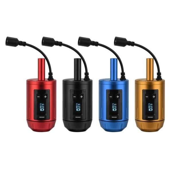 Portable Wireless Mini Tattoo Power Supply 1300mAh Rechargeable RCA Connection Professional Pen Equipment Machine