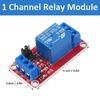 AEDIKO 10pcs Relay Module DC 5V 1 Channel Relay Board with Optocoupler Isolation Support High or Low Level Trigger
