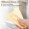 sourcing map 2Pcs Small Soap Dish, Shell Shape Bar Soap Dish(Beige)