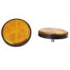 uxcell 2pcs 6mm Yellow Plastic Screw Mount Reflective Warning Motorcycle Reflector