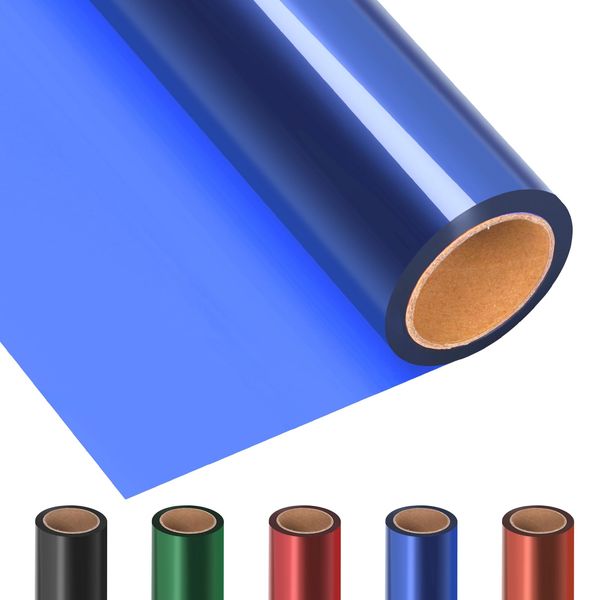 Mardatt Blue Cellophane Wrap Roll - Extra Wide, Transparent, Gift Wrap for Gift Baskets, Holiday Decoration, Bouquets
