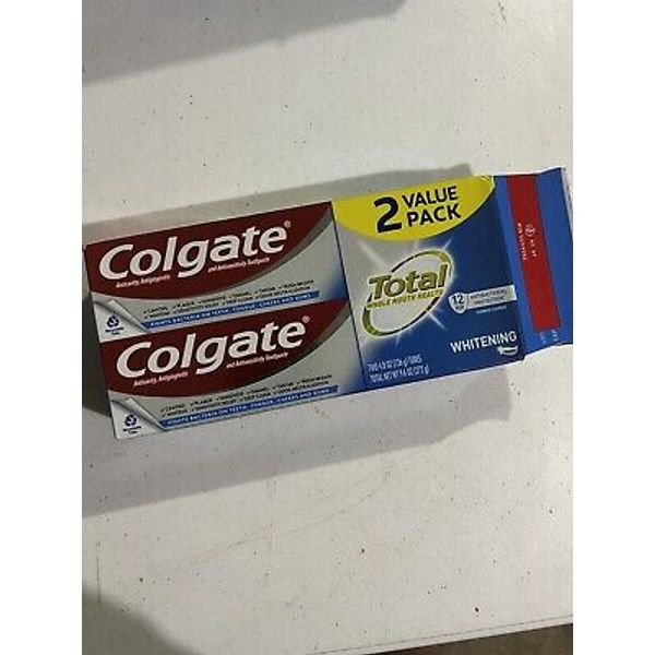 (2) VALUE 2 PACK Colgate Total Whole Mouth Health Whitening Toothpaste 4x 4.8oz