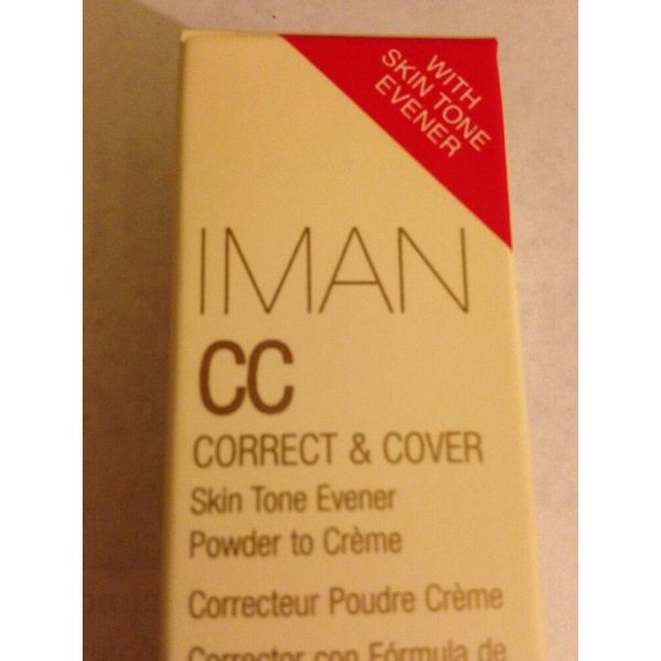 IMAN CC CORRECT & COVER SKIN TONE EVENER POWDER TO CREME SAND MEDIUM HTF