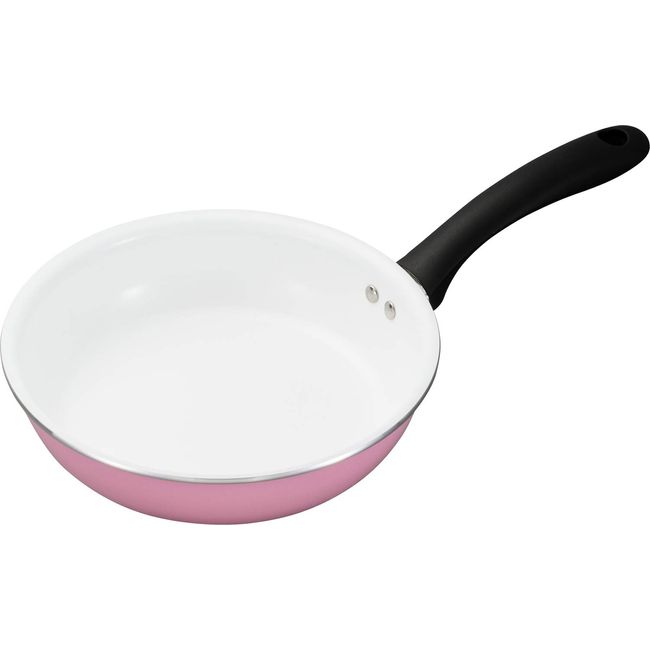 Kyocera CF-G21B-WPK Frying Pan, Compatible with Gas Cook-Top, Ceramic, 8.3 Inches (21 cm), Pink