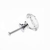 YourGift 12 Pack Drawer Knobs Diamond Shaped Crystal Glass 30mm Cabinet Knobs Pull Handles (Silver)