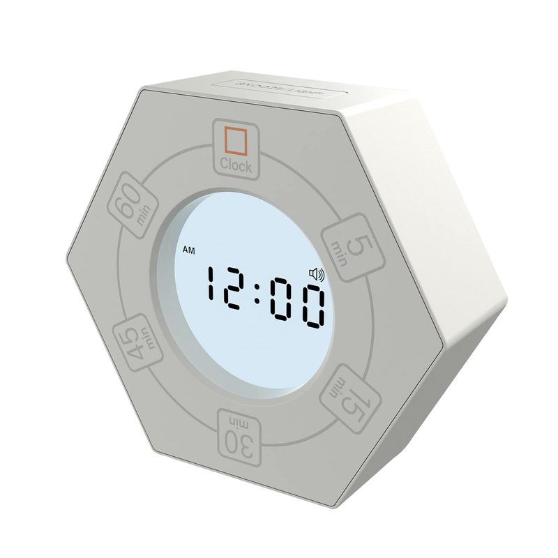 Hexagon Rotating Productivity Timer with Clock, Pomodoro Timer with 5 ...