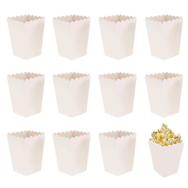 50 Pieces Cardboard Candy Container, Popcorn Favor Boxes, Popcorn Containers, Paper Popcorn Boxes, for Placing Snacks, Popcorn and Candies in Theaters, Cinemas, Carnivals