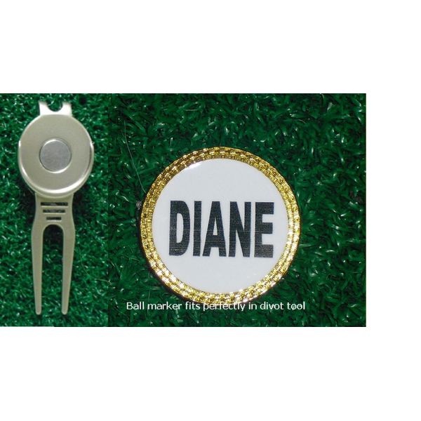Gatormade Personalized Golf Ball Marker & Divot Tool Diane