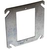 Hubbell-Raco 787 4" Square Cover, 1-Device, Mud Ring, Flat, Drawn, Metallic