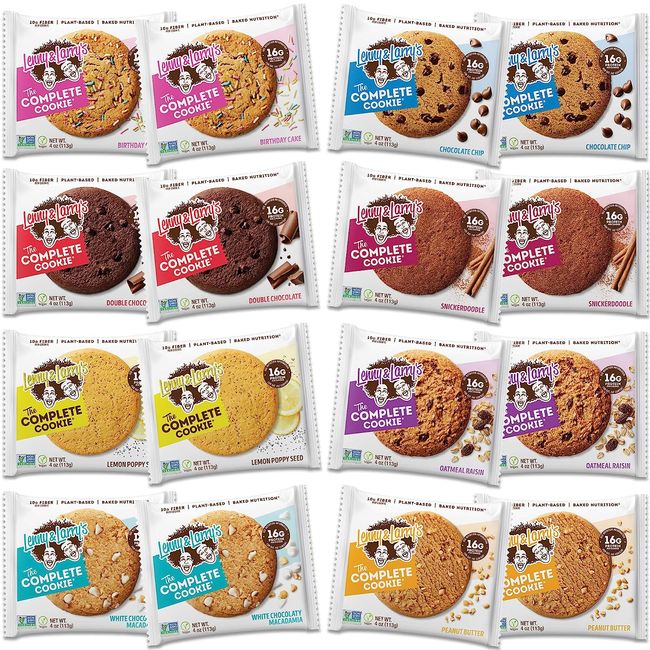 Lenny & Larry's The Complete Cookie, 8 Flavor Variety Pack, Soft Baked, 16g 4 of