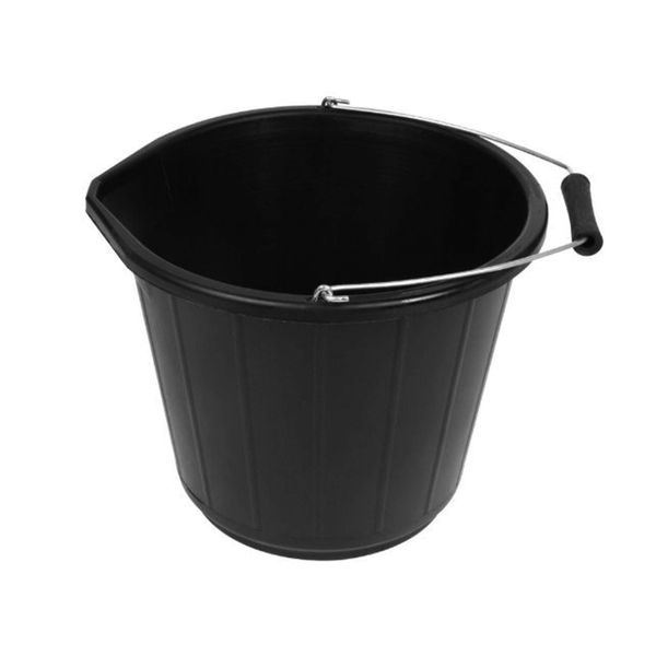3 Gallon 14 Litre Black Bucket