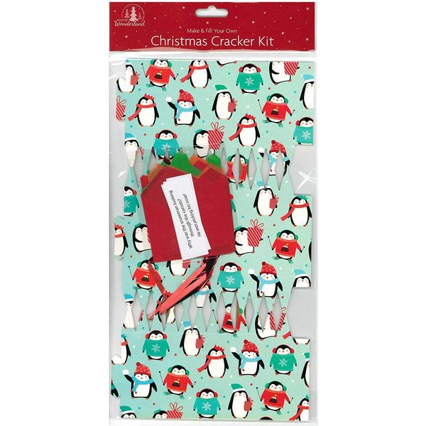 Make And Fill Your Own Festive Seasonal Christmas Party Cracker Craft Kit (Penguin)