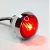 Pair 1-1/4" Dual Function Red LED Marker Light Mini Moon Chrome Bezel