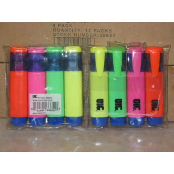 Officemate Flourescent Highlighters 8 Pack Assorted Colors  Free Shipping