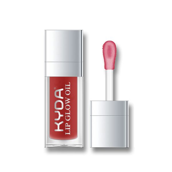 KYDA Plumping&Hydrating Lip Glow Oil, Moisturizing Crystal Jelly Lip Lip Gloss, Transparentes Lippenöl Getönt für die Lippenpflege Verhindert Rissige Lippen (012#Bean Paste Pink)