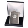 30th Birthday Engraved Hip Flask with 'Son' Feature in Gift Box