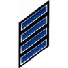Uniform Service Hash Marks - Royal-White on Black Felt Backing - 4 Hashes