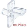 Clear Plastic Cabinet Shelf Brackets / Pins (100 pieces)