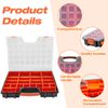 2PCS Multi-Purpose Toolbox, Professional Organizer with 22 Bin Compartments USA