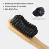 Bamboo Eco Toothbrush - Biodegradable, Wavy Bristles, Large Handle - Plastic Free Packaging (6 Pack)