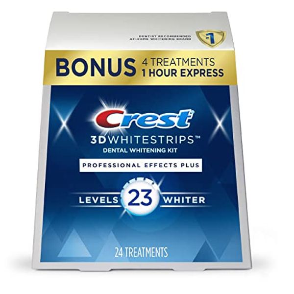 Crest 3D Whitestrips, Professional Effects Plus, Teeth Whitening Strip Kit, 48 Strips (24 Count Pack)