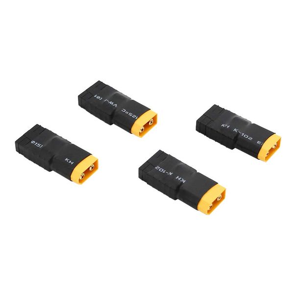 BDHI 4pcs No Wires Connector: Male XT60 / XT-60 to Female Traxxas TRX Adapter(BDHI-86)