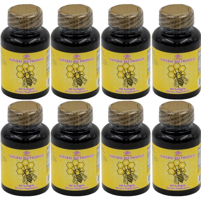 5 Bottles of Bee Propolis, 60x5=300 caps! Save More!