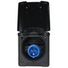 CEE External Socket Inlet Socket Built-in Socket Caravan Motorhome 220 V - 250 V ABL Magnetic Lid Black
