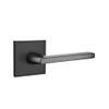 Emtek Privacy Set, Square Rosette, Helios Lever (Right Hand, Polished Chrome)