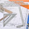 7in Metric Triangle Ruler and 12in Square Angle Ruler - Multi-Functional High Precision Carpenters Square Tool Layout Tool Kit