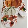 Printed Kitchen 13" Large Oven Mitt, HARVEST,FALL,PUMPKINS,GATHER,brown back, GR