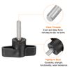 HARFINGTON 20pcs Wing Knobs M5 x 20mm Male Thread Plastic Tee Stud Knobs T Threaded Handles Hand Clamping Tightening Thumb Screws Thumbscrew, Black