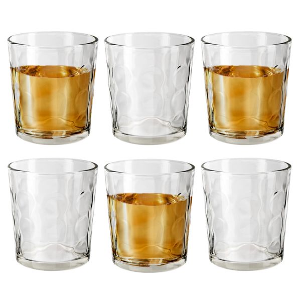 HOMESHOPA Short Glass Tumblers, 3 Pack 255ml (9oz) Drinking Clear Pebble Whisky Cocktail Glasses, Transparent Glassware Drinkware Tumbler, Perfect for Home, Restaurants Kitchen, Dishwasher Safe