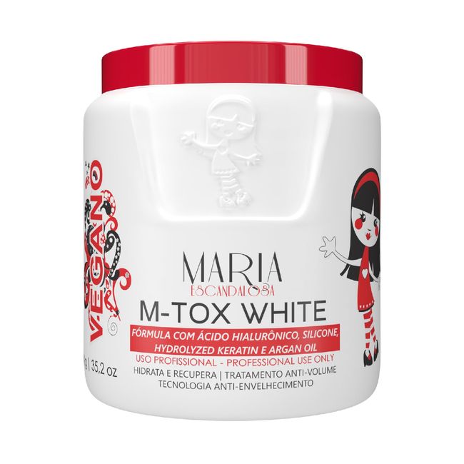 Maria Escandalosa | M-Tox White Hair Treatment | Reduce Volume & Frizz | Ojon + Ketanin + Macadamia | Intensive Hydration and Shine | 1000 gr / 35.2 oz.