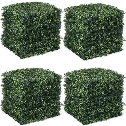 12PCS Artificial Grass Garden Privacy Screen Garden Home Backdrop Wall Decor