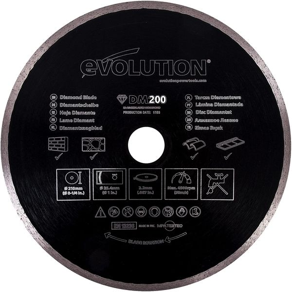 Evolution FURY RAGE Dual Use 7.9 inches (200 mm) Diamond Hole