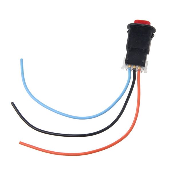 DUESI Motorcycle Hazard Light Switch Double Warning Flasher Emergency Signal w/3 Wires Lock