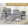 Set of 4 China Storage Cases for Dinnerware - Hard Shell and Stackable - Sizes: 