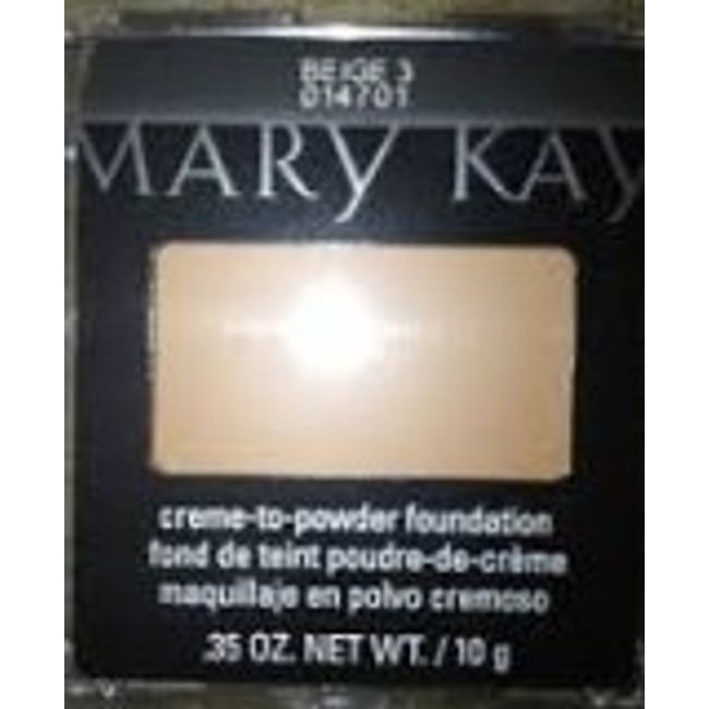 Mary Kay Creme to Powder Foundation Beige 3- Square Compact