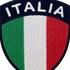 Shield Italian Flag Embroidered Iron-On / Sewn On Patch