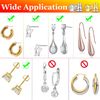 Moconar Locking Earring Backs for Studs, Hypoallergenic 18k Gold Bullet Earring Backs Replacements for Studs/Droopy Ears, Secure Locking Backing for Sensitive Ears (Gold 2pairs)