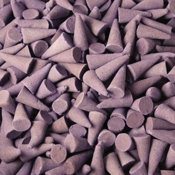 Ancient Wisdom Indian Incense Cones - Various Fragrances - Various Sizes (100, Lavender)