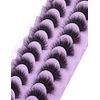 wiwoseo Fluffy Lashes Extension Strip Eyelashes Fairy Thick Volume Eyelashes Cat Eyes Lashes 16MM Natural Wispy Fluffy Faux Mink Lashes 10 Pairs False Eyelashes