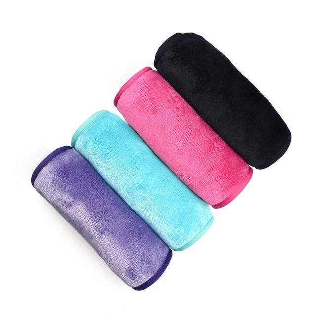 4 Pcs Microfiber Makeup Cloth Reusable Face Towels Makeup Remover Washcloths