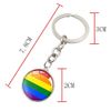 Zodiark Rainbow Pride Acrylic & Stainless Steel Keychain Keyring