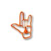 Hook Em Horns Cookie Cutter - I Love You Shield Cookie Cutter