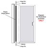 Plastic Hinge Sleeve for Shower Doors with Continuous Hinge - 72" Long