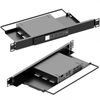 YQMRCZRF Mini Rack Mount for Dell OptiPlex Micro Form Factor Case，1U Hinged Server Rack Shelf for 19-inch Cabinet or Rack