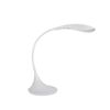 7W LED Table Desk Bedside Lamp Warm White On Switch Dimmable 4 Brightness Level DImming Mode Adjustable Arm Flexible Reading Study Light (White)