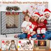 Tangkula Single Panel Fireplace Screen, Wrought Metal Fire Spark Guard,